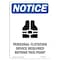 Signmission OSHA Notice Sign, Personal Flotation With Symbol, 7in X 5in Decal, 5" W, 7" H, Portrait OS-NS-D-57-V-17188 - alternate 1